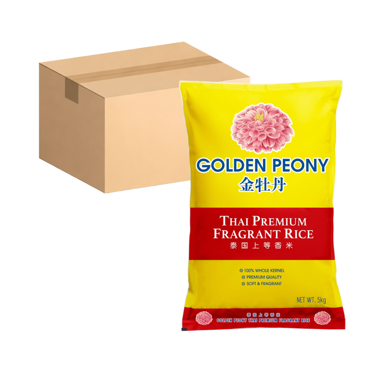 Golden Peony Thai Premium Fragrant Rice 5KG x 4 (Carton Deal) – PSC e-store