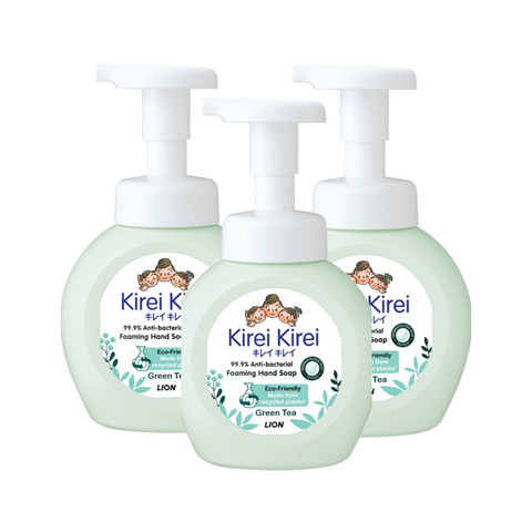 Kirei Kirei Anti-bacterial Foaming Hand Soap 3 x 250ML (Green Tea) Bundle Sales