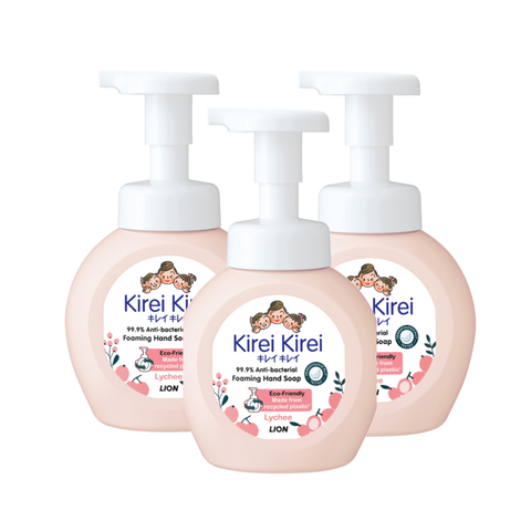 Kirei Kirei Anti-bacterial Foaming Hand Soap 3 x 250ML  (Lychee) Bundle Sales