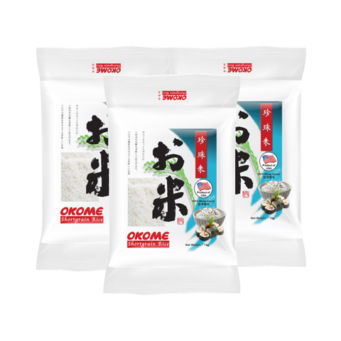 Okome Shortgrain Rice 1KG x 3 (Bundle Deal)