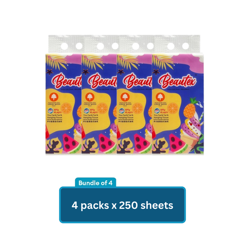 Beautex 4 Ply Hanging Tissue (4 packs x 250S) Bundle Sales