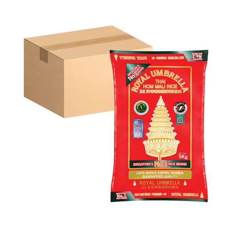 Royal Umbrella Thai Hom Mali Rice 5KG x 4 Carton Sales
