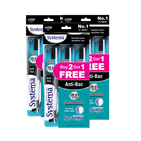 Systema Gum Care Anti-Bacterial Toothbrush Promo Pack x 3 (Bundle Deal)