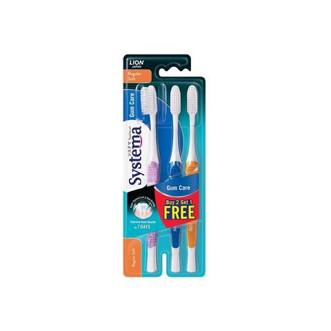 Systema Soft Toothbrush Regular Head (Buy 2 Free 1 Promo Pack)