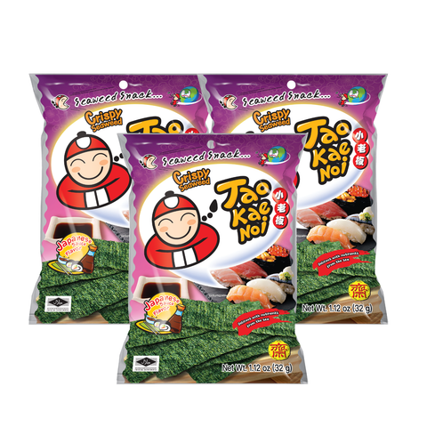 Tao Kae Noi Crispy Seaweed Japanese Sauce 32G x 3 (Bundle Deal)
