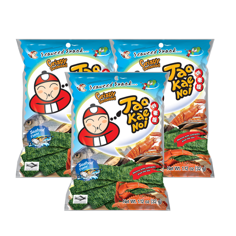 Tao Kae Noi Crispy Seaweed Seafood 32G x 3 (Bundle Deal)