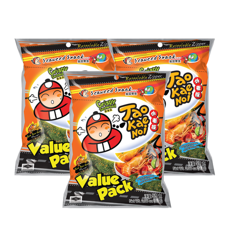 Tao Kae Noi Crispy Seaweed Tom Yum Goong 59G x 3 (Bundle Deal)