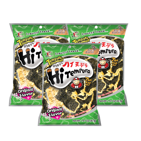 Tao Kae Noi Tempura Seaweed Original 40G x 3 (Bundle Deal)