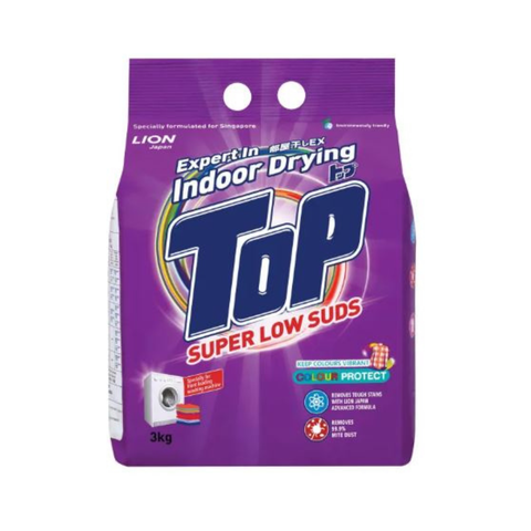 Top Detergent Powder 3KG (Super Low Suds Colour Protect)