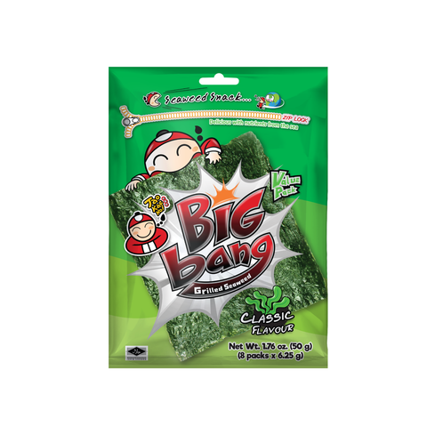 Tao Kae Noi Big Bang Grilled Seaweed Classic 50G x 3 (Bundle Deal)