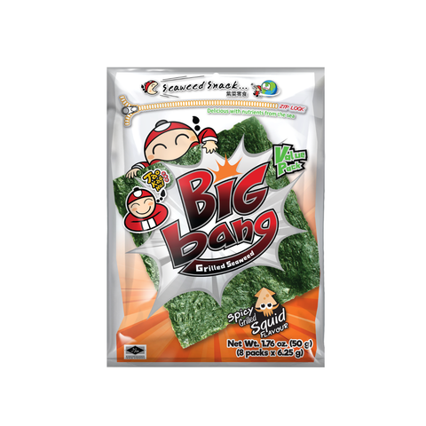 Tao Kae Noi Big Bang Grilled Seaweed Spicy Grilled Squid 50G x 3 (Bundle Deal)
