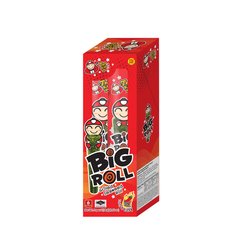 Tao Kae Noi Big Roll Grilled Seaweed Spicy 18G x 3 (Bundle Deal)