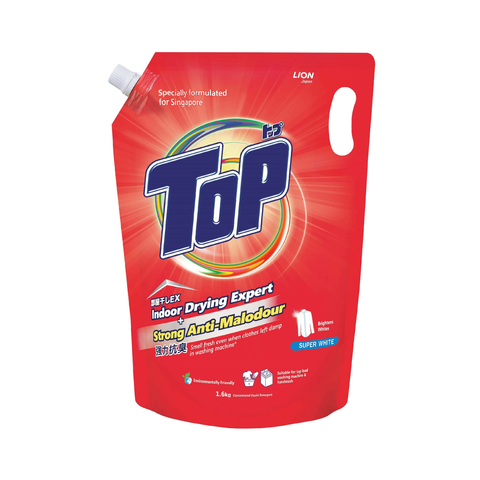 Top Concentrated Liquid Detergent Refill 1.6KG (Super White)